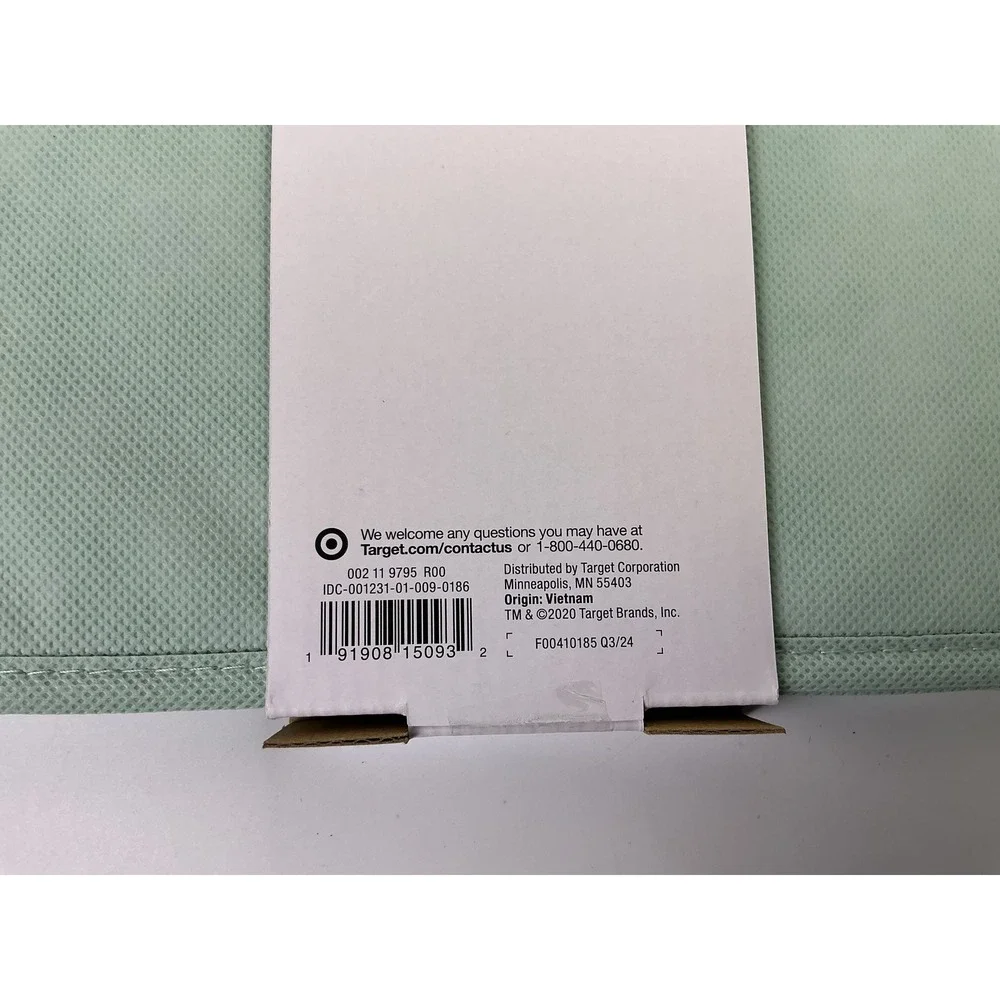 Set of 2 Room Essentials Sage Green Fabric Storage‎ Bin Organizer 10.5x10.5x11